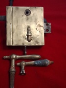 Zamek skrzynkowy  mosiężny  do drzwi lub furtki