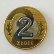 Destrukt  moneta 2 zł 2025 rok niedobicie 