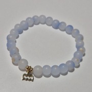 Bransoletka handmade ze znakiem zodiaku wodnika, obwód 19 cm