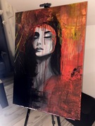 Obraz abstrakcja kobieta 