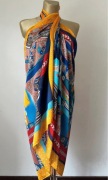 Jedwabna Chusta szal pareo sarong 180 cm x 90 cm plaża wakacje 