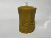 Świeca  z wosku pszczelego -  NATURALNY  zapach (1szt)