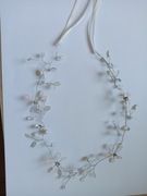 Opaska do włosów ze wstążkami, boho, ślub