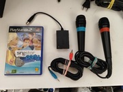 Zestaw SingStar 2x Mikrofon, odbiornik USB, płyta CD PS2 + Gratis 