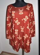103* style Świąteczna sukienka tunika z dzianiny Reniferki 42/44