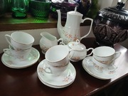 Porcelanowy serwis do kawy herbaty na 6 osób z okresu PRL