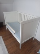 SUNDVIK Łóżko dziecięce, białe, 60x120 cm