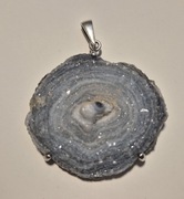 Róża chalcedonowa zawieszka duża srebro