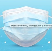 Maska  3 warstwowa EN14683 Medyczna