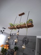 Lampa wisząca drewniana