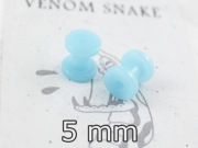VENOM SNAKE nowe tunele plugi akryl błękitne niebieskie para 5mm VS151