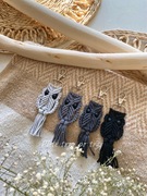 Breloczek do kluczy sowa makrama brelok