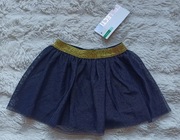 Spódniczka tiulowa granatowo- złota Coccodrillo 80 nowa z metką 