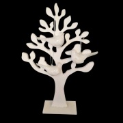 Drewniane białe drzewo szklane ptaszki Home&You Duka Zara dekoracja