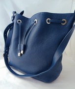 Skórzana torebka Wojewodzic worek skóra granat