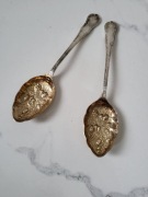 Niklowane Srebro EPNS A1 Sheffield England Łyżki Do Serowania Sałaty Jagód 