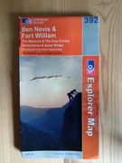 Mapa Turystyczna Ben Nevis i Fort William 