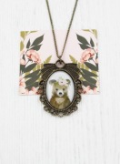 Native Bloom wisiorek MIŚ niedźwiadek vintage boho Bieszczady uroczy NB16