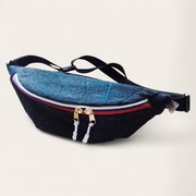 Miękka nerka dżinsowa, na pas, na ramię, obw do 150cm