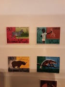 Somalia 1960  Mi 12-5  zebra nosorożec seria  idealna pozycja 