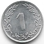 Tunezja 1 milim 1960