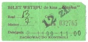 Kino Bajka, Bilet 12zł 