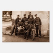 Plakat 90x60 Legiony Piłsudskiego Motocykl 1918 r.