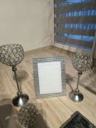 Świeczniki kryształowe komplet 3+1 