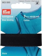 Prym - prym czarny (20 mm, 3M) bawełna wiążąca odc