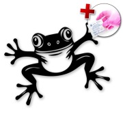 NAKLEJKA NA SAMOCHÓD AUTO LAPTOP - ŻABA - RÓŻNE KOLORY