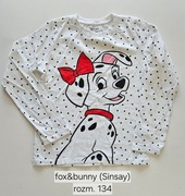 Bluzka z dugim rękawem - rozm.  134 - Sinsay - motyw: dalmatyńczyk