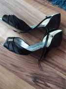 Buty Vintage, kolor czarny i srebrny