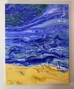 Obraz abstrakcja pouring akryl