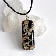 Orgonit osobisty z czarnym turmalinem oraz jaspisem dalmatyńskim - talizman