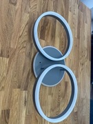 Lampa sufitowa LED 62 cm  2 pierścienie szara pilot ściemnialna 36W