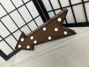 3D Strzałka Znak Światła LED 41 cm retro, bar, restauracja, dekoracja
