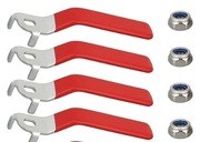 4 szt. Dźwignia do zaworu kulowego 6x8 mm uchwyt dźwigni do zaworu kulowego