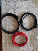 Czujnik temperatury co cwu kotła pieca i przewódy zasilające komputerowe