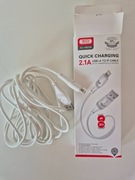 Kabel USB-A to IP cable 2.1 A 3 m biały do ładowania