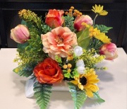 Stroik/ wiązanka na cmentarz,  wiosenna obciążona