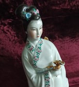 Duża piękna figurka porcelanowa gejszy bogini gejsza Japonia vintage