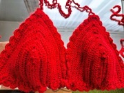 Strój kąpielowy na szydełku