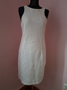 Biała sukienka 38/M cubus tłoczony wzór 