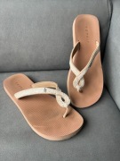 Klapki Japonki Esprit rozmiar 39/40 wkładka 25,2 cm, beżowo kremowe na lato