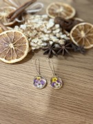 Kolczyki kwiaty w żywicy