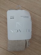 Rajstopy bawełniane prążek beżowe - rozmiar 116/122 