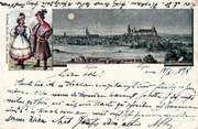 Kraków. Karta korespondencyjna 1898 r. Księżycówka. 