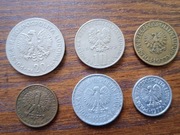 1977 rok. Monety PRL. 6 monet. Komplet.