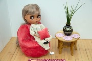 Fotelik dla lalki - Pufa worek Krzesło Mebli