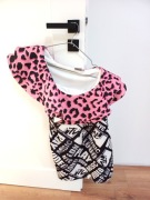 EMTVI biala panterkowa wzorzysta sukienka ASOS 40L 38M w panterke